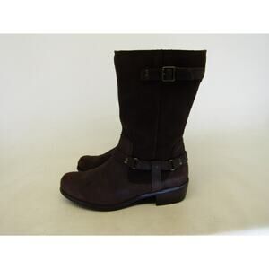 UGG Womens Size 6 M Brown Suede Zip Buckle Knee High Fashion Boots